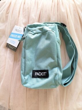 PackIt Freezable Hydration Crossbody Water Bottle Carrier - Sage